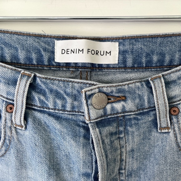 Denim Forum Aristzia The Arlo High Rise Straight Jean Ankle Light Wash | 30 x 28 - Picture 10 of 12